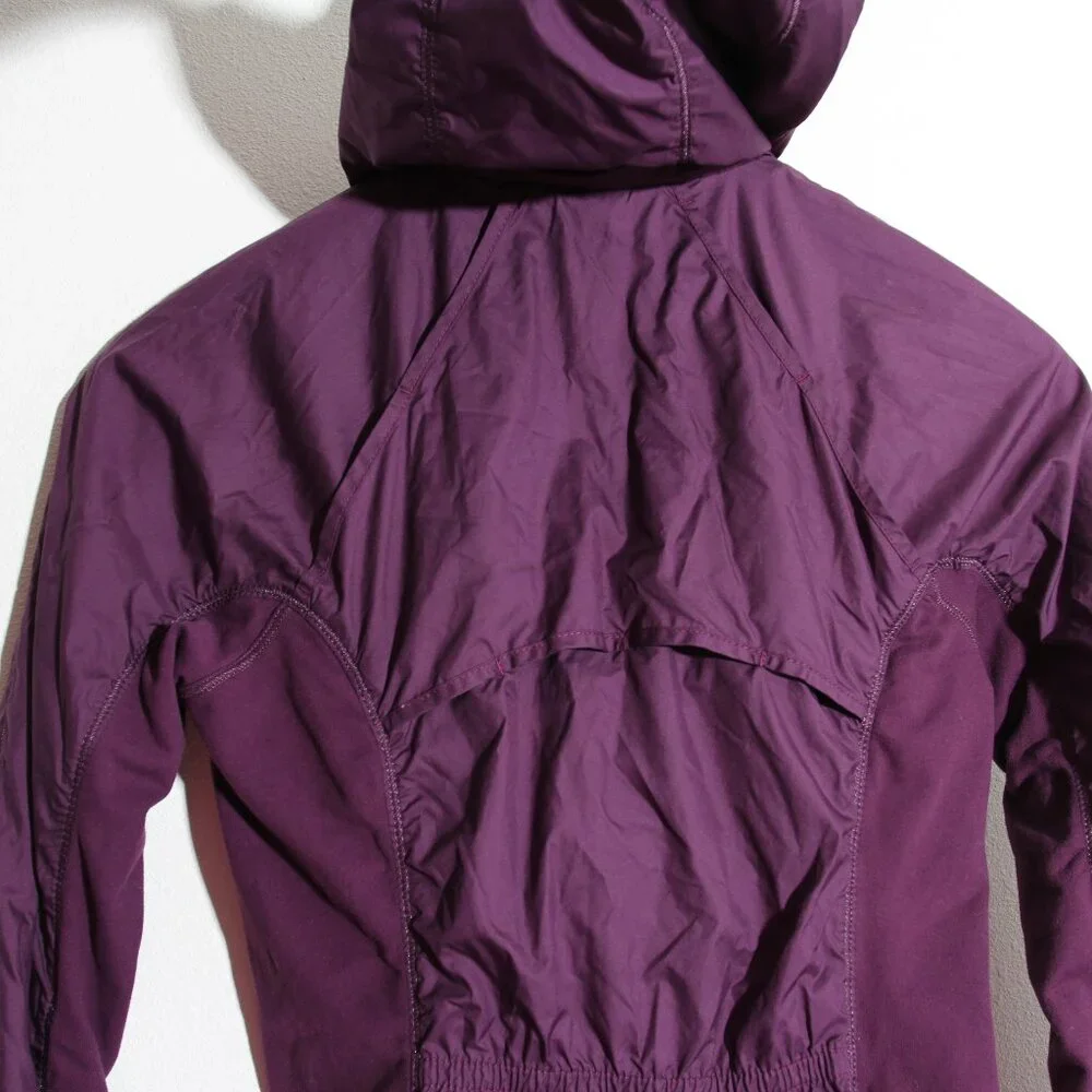 Lululemon Rush Hour Jacket Darkest Magenta Purple Full Zip Glyde Rulu Size 2
